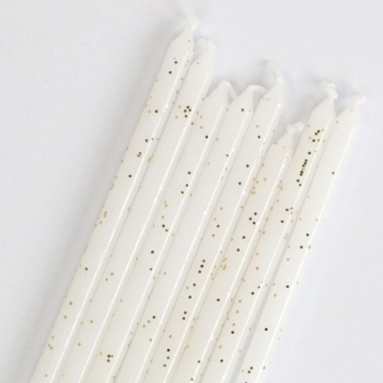 Extra Tall Candles - Glitter White
